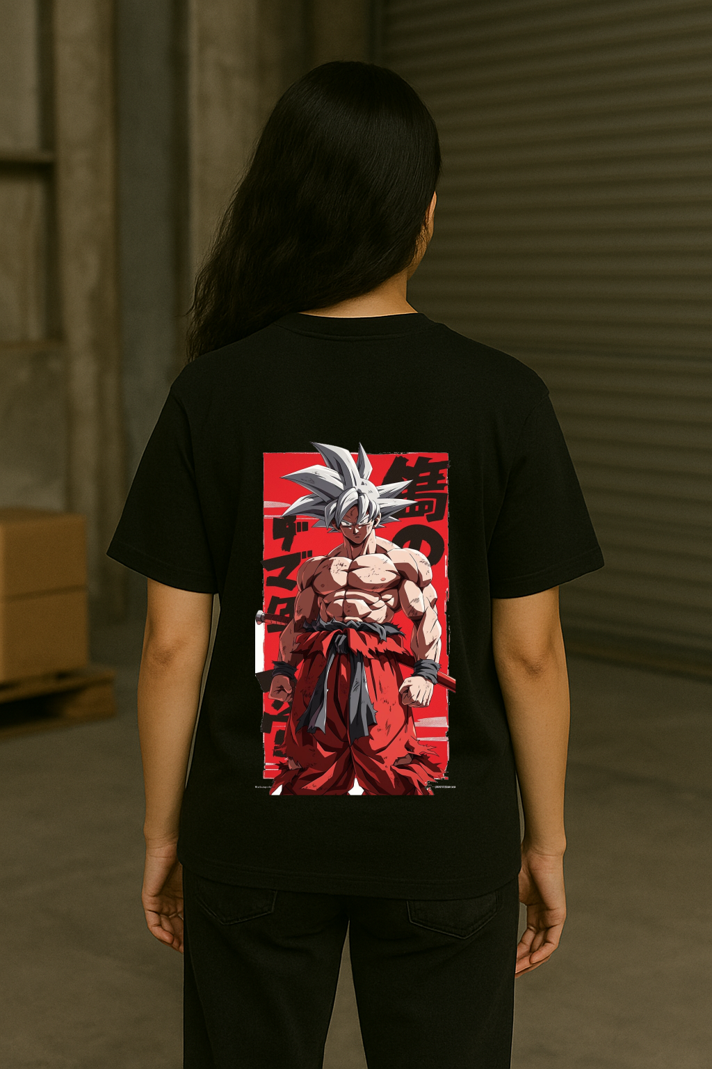 Goku Printed Dropshoulder Tee