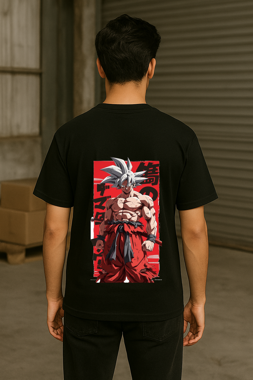Goku Printed Dropshoulder Tee