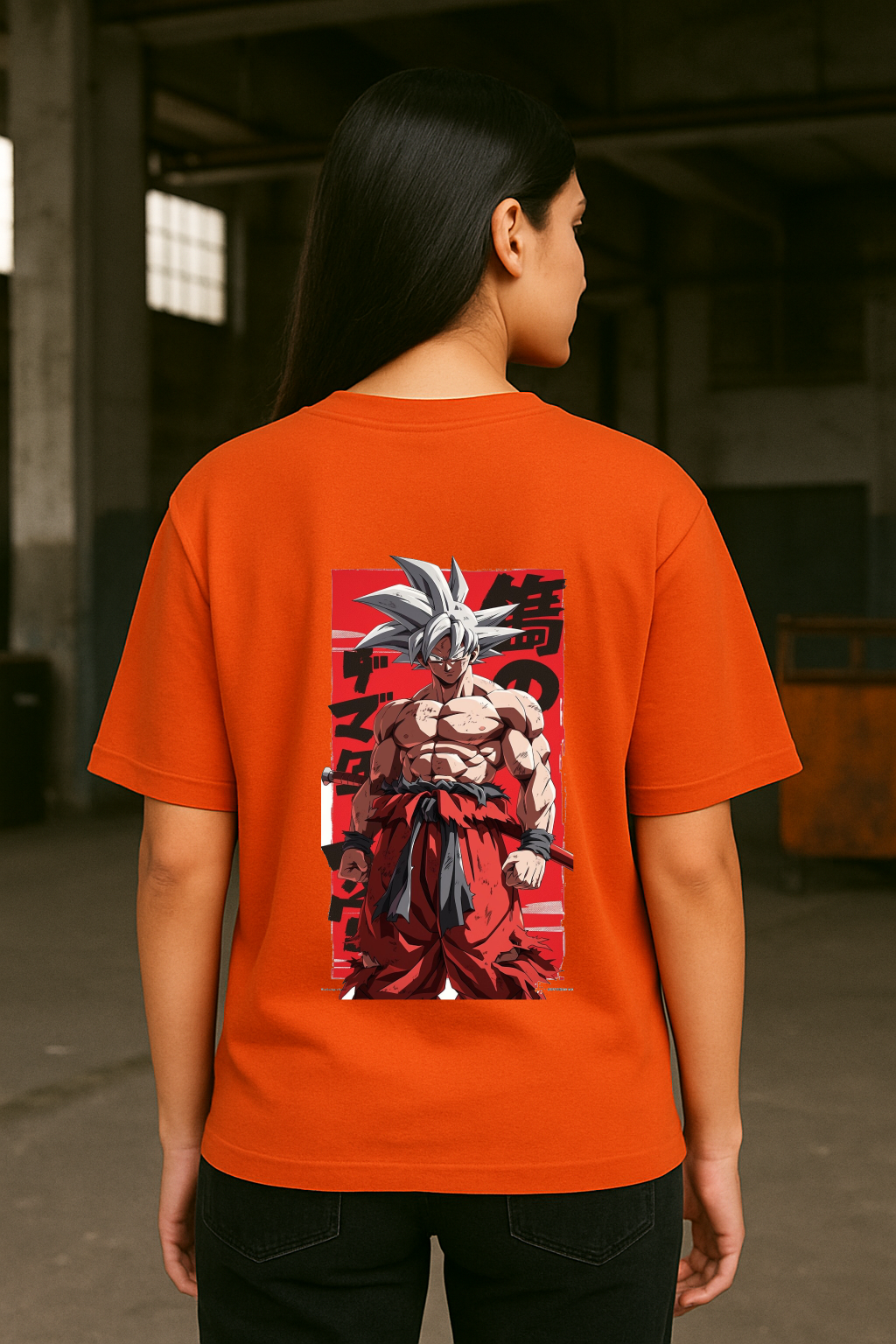Goku Printed Dropshoulder Tee