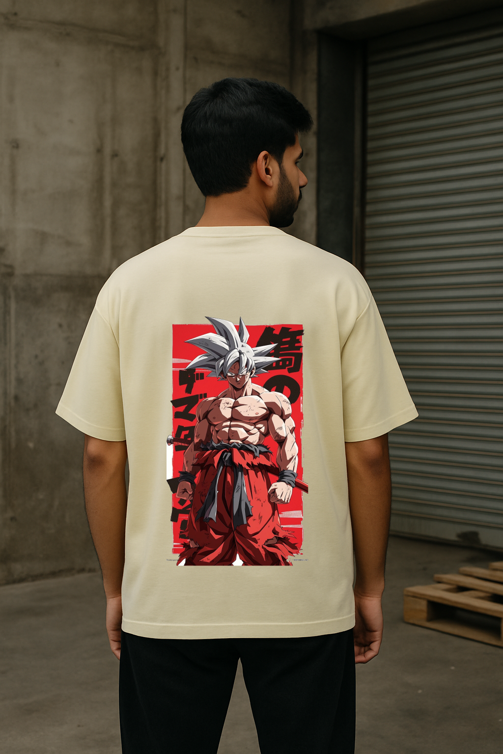 Goku Printed Dropshoulder Tee