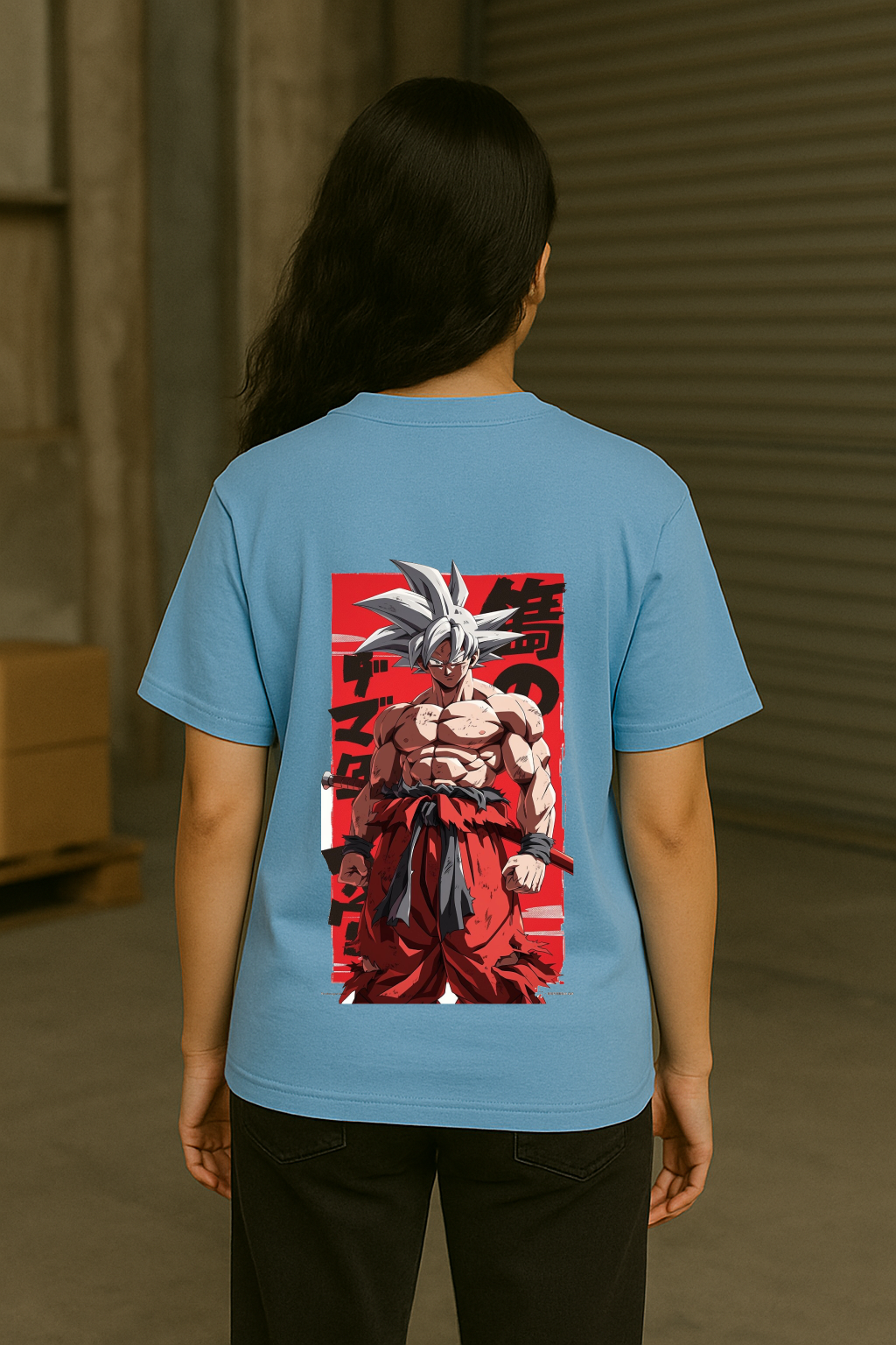 Goku Printed Dropshoulder Tee