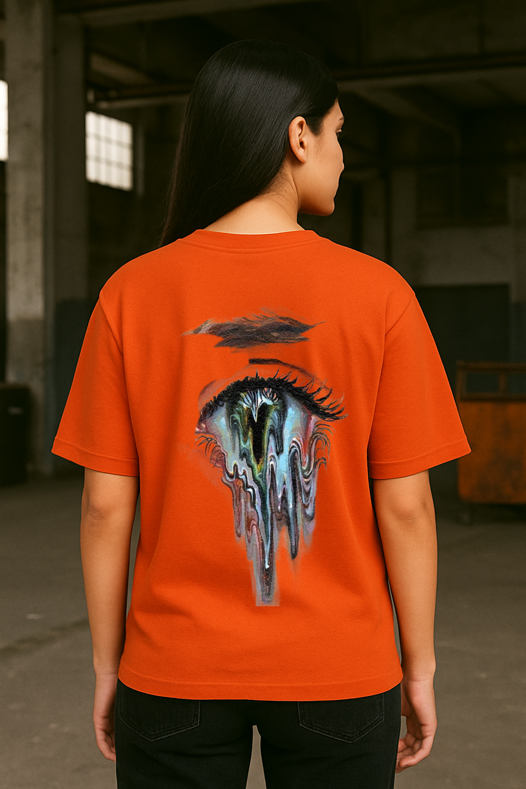 Tear Drop Streetwear Printed Drop shoulder Tee